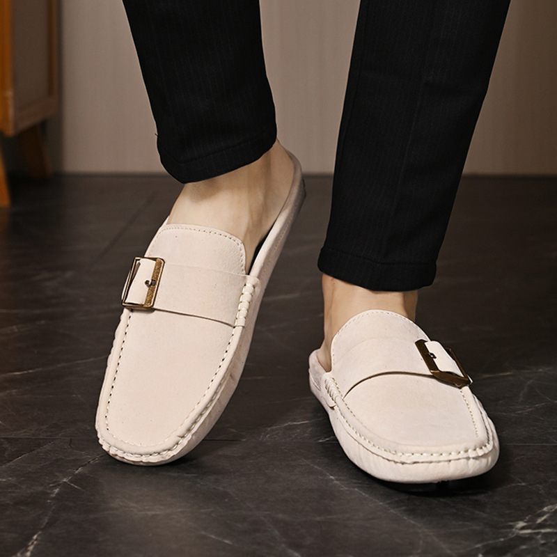 Suede Loafers in Santorini Style