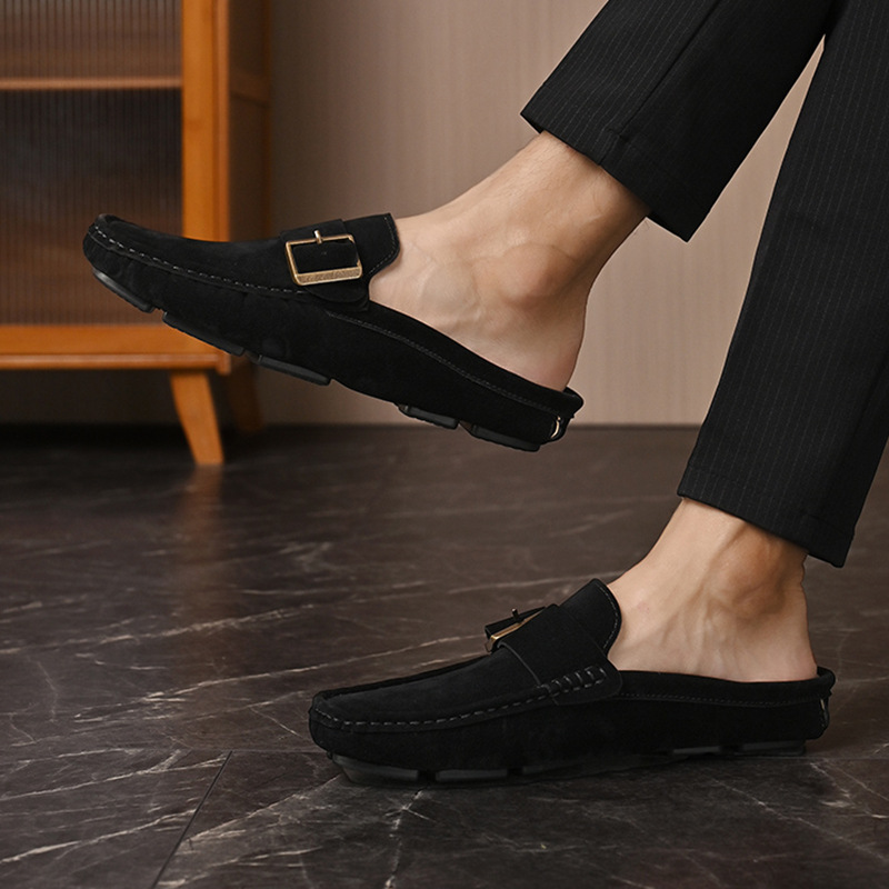 Suede Loafers in Santorini Style