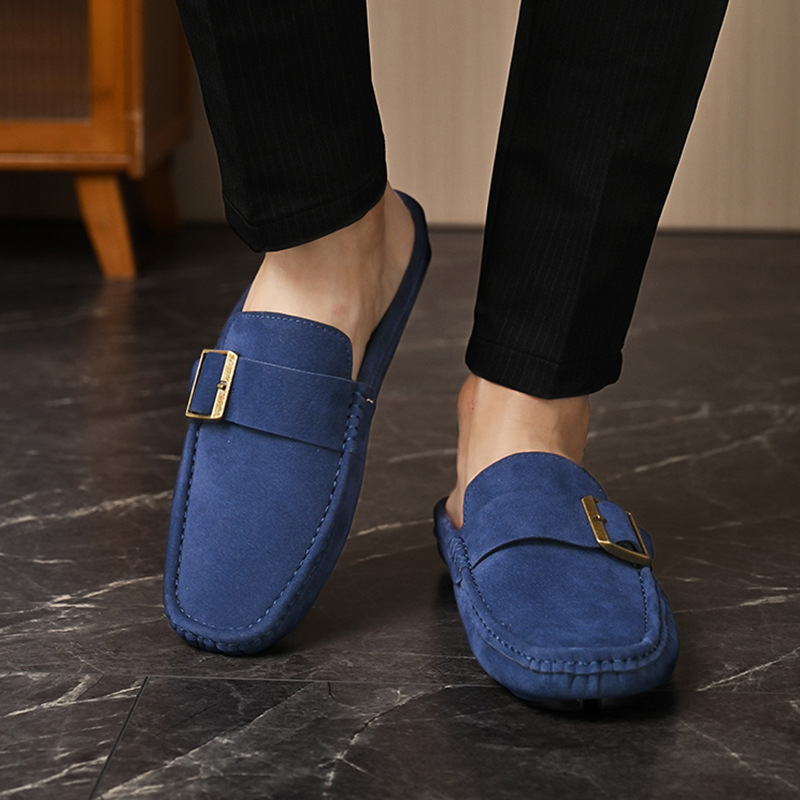 Suede Loafers in Santorini Style