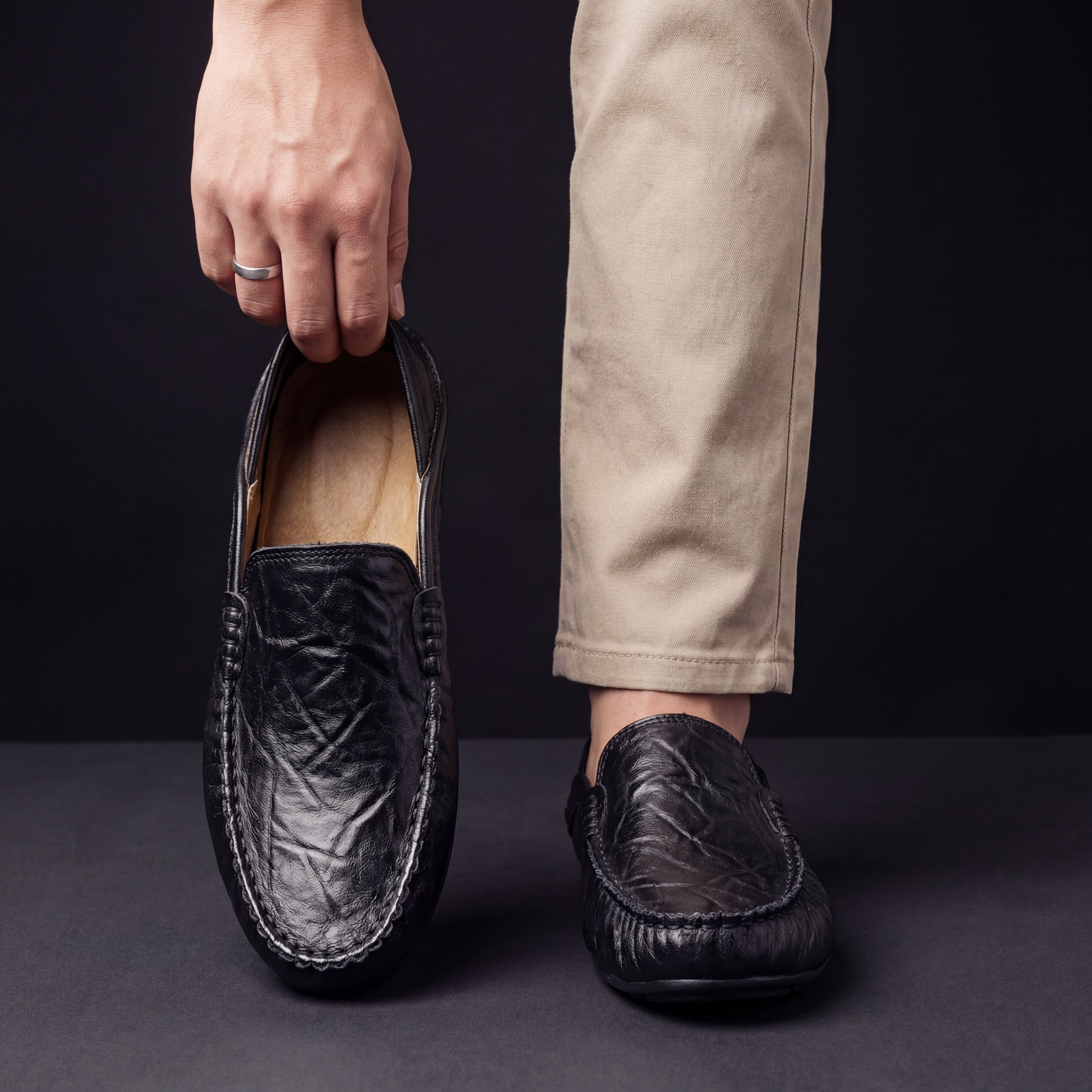 Florence Leren Instap Schoenen