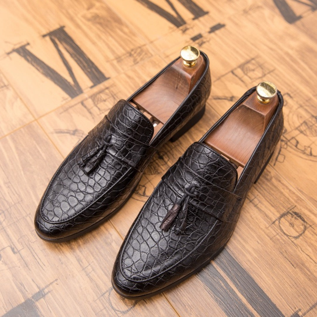 Marcell Crocodile Print Loafers