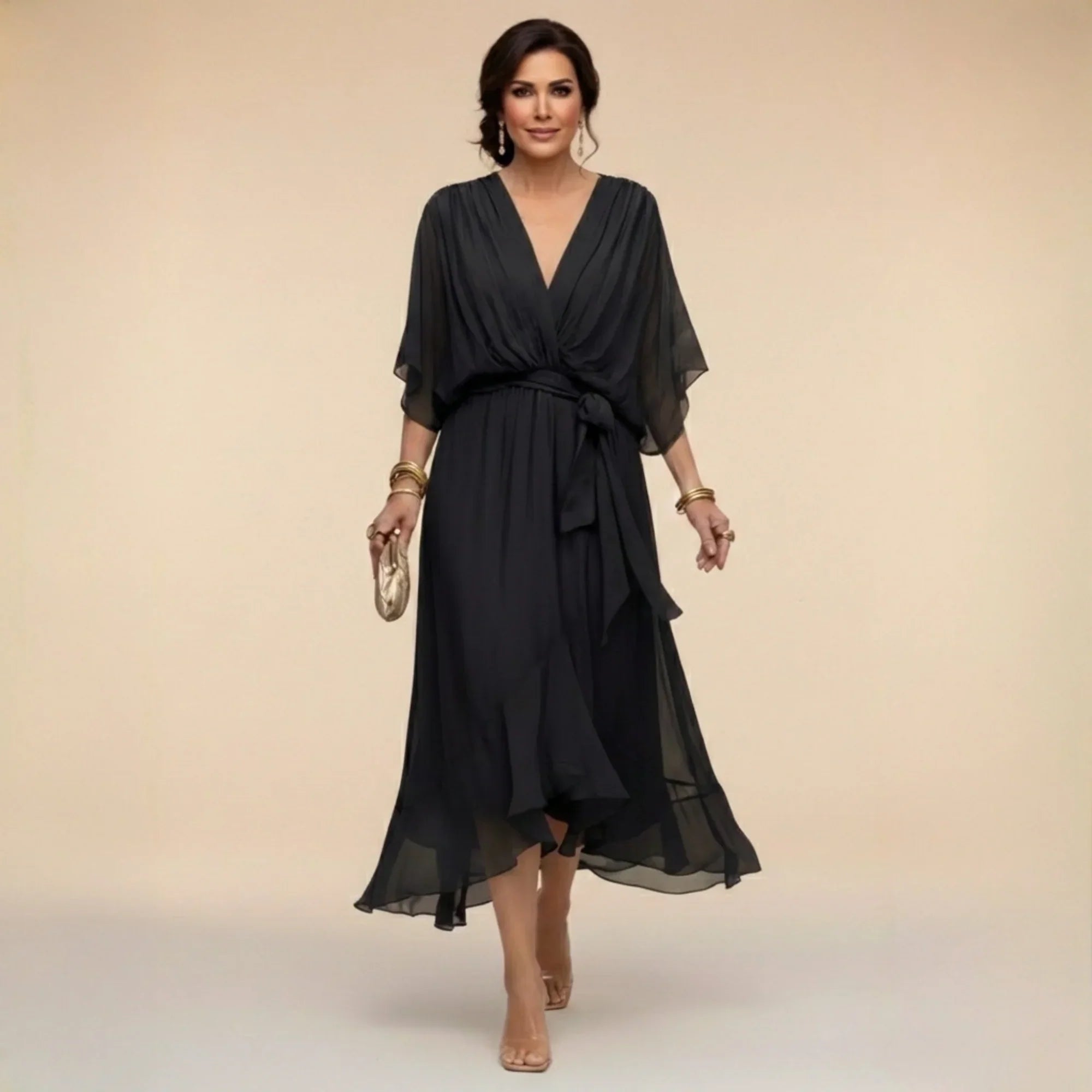 Monica™ | Vestido De Chiffon