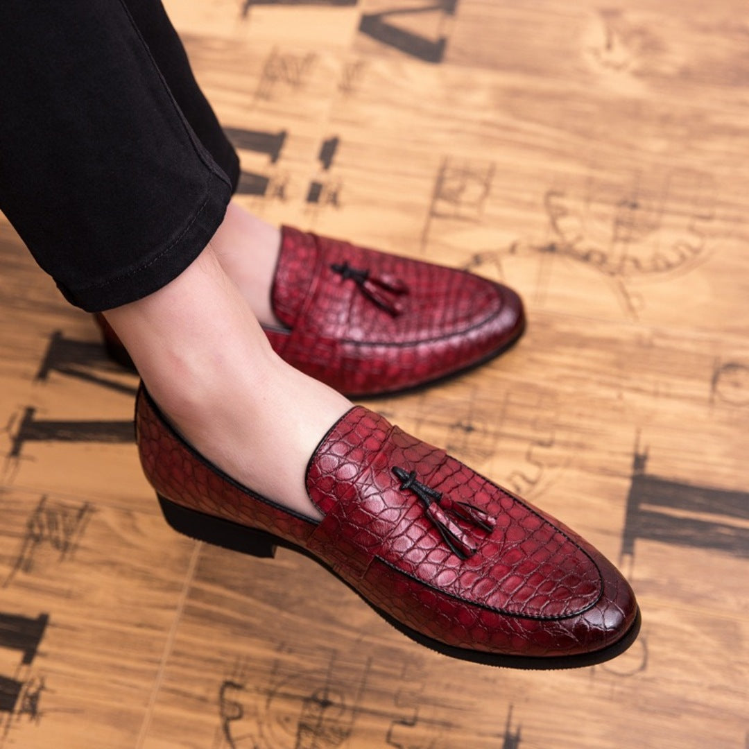 Marcell Crocodile Print Loafers